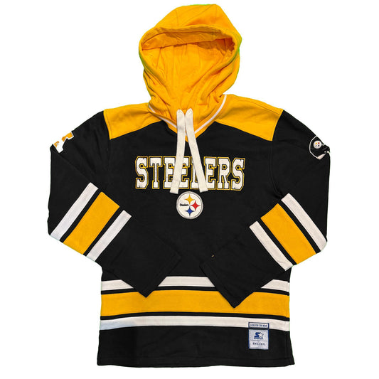 Pittsburgh Steelers Starter Pullover Stripe Hoodie