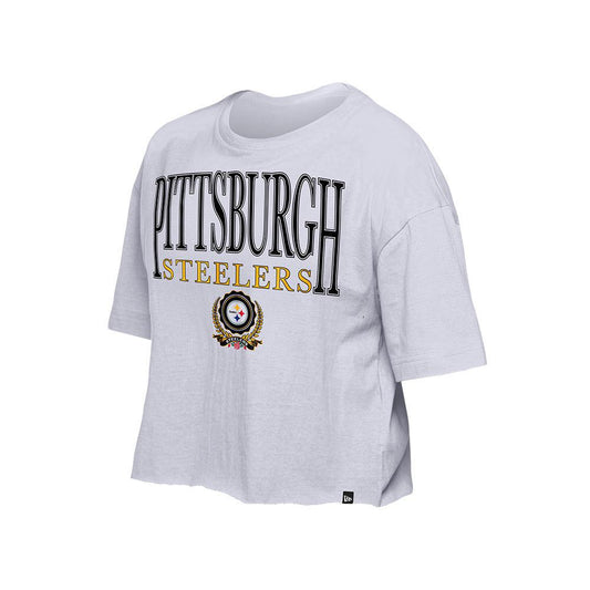 Pittsburgh Steelers New Era Women's Crest Cropped Tee