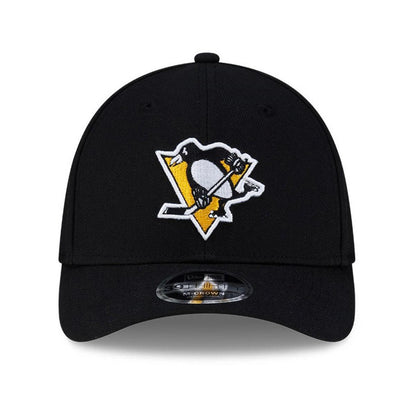 Pittsburgh Penguins New Era Mens Black 39THIRTY Modern Crown Flex Hat