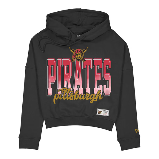 New Era Pittsburgh Pirates City Connect Women's Cropped Pullover Hoodie