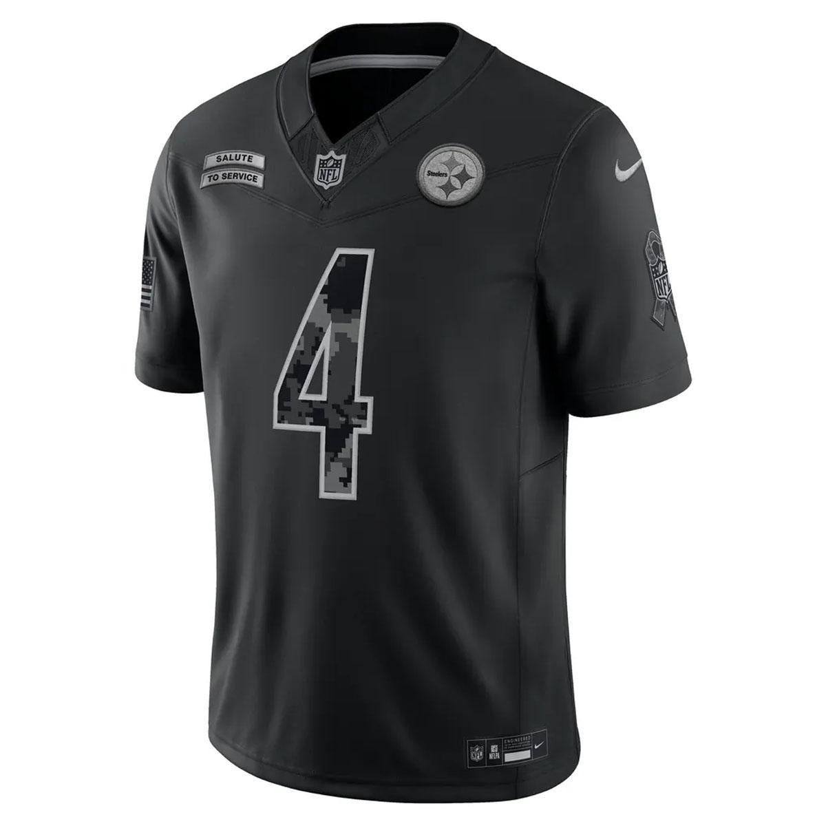 DK Metcalf #4 Pittsburgh Steelers Nike 2026 Salute to Service Jersey