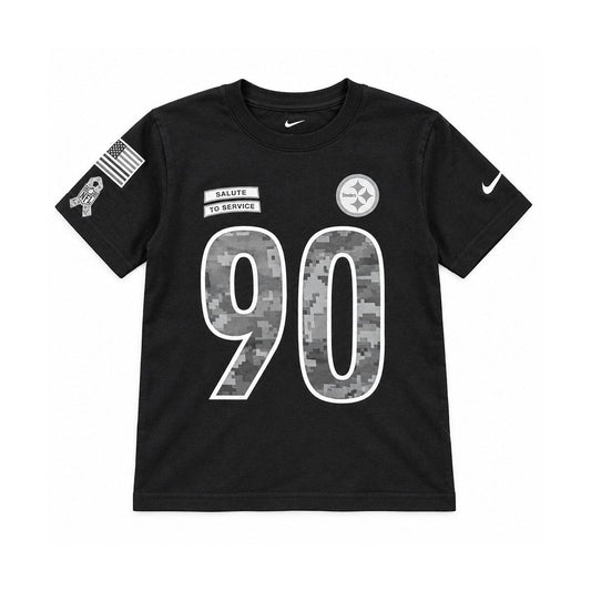 Pittsburgh Steelers Youth T.J. Watt #90 Salute To Service Nike Player Tee