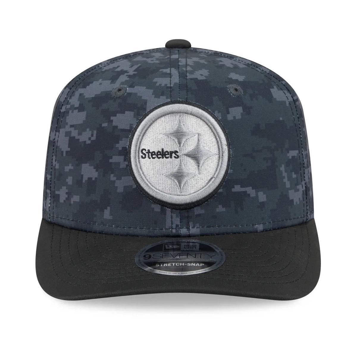 Pittsburgh Steelers New Era Black 2026 Salute To Service 9SEVENTY Adjustable Hat