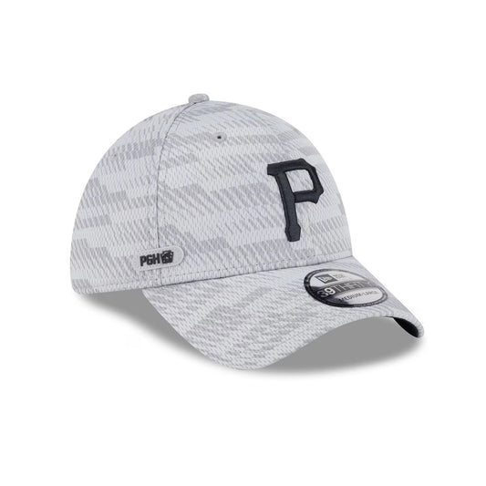 Pittsburgh Pirates New Era Gray 2025 MLB Clubhouse 39THIRTY Flex Hat