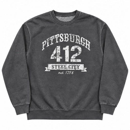 412 Steel City Charcoal Pullover Sweatshirt
