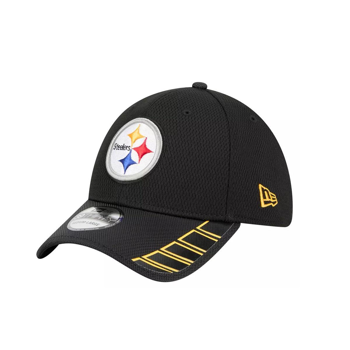 Pittsburgh Steelers Black Visor Hit 39THIRTY Stretch-Fit Hat