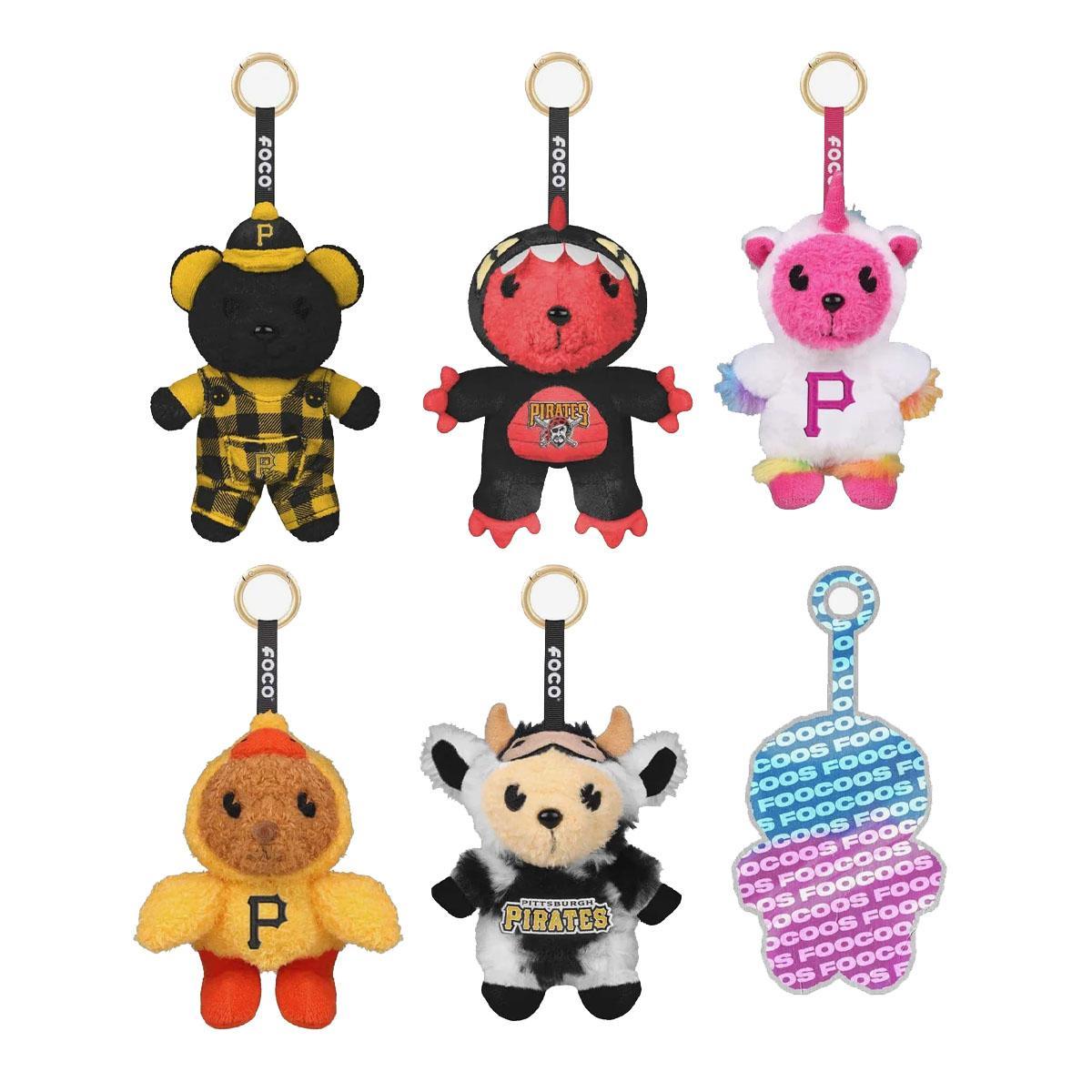 Pittsburgh Pirates FOOCOOS Plush Bag Charm Keychain Blind Box Series 1