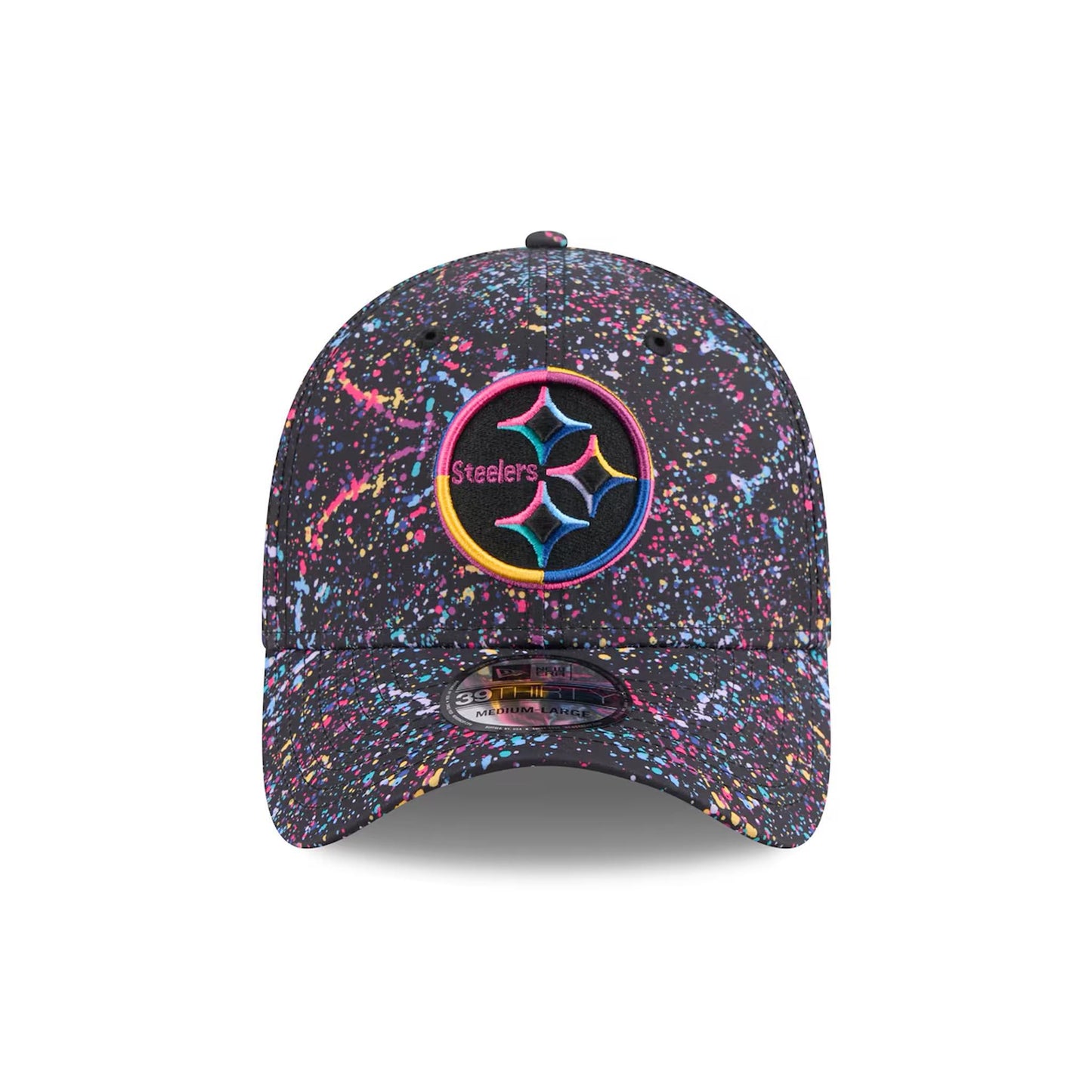 Pittsburgh Steelers New Era 2025 NFL Crucial Catch 39THIRTY Flex Hat