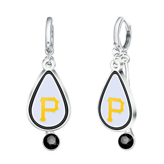 Pittsburgh Pirates Rhinestone Fancy Hoop Earring
