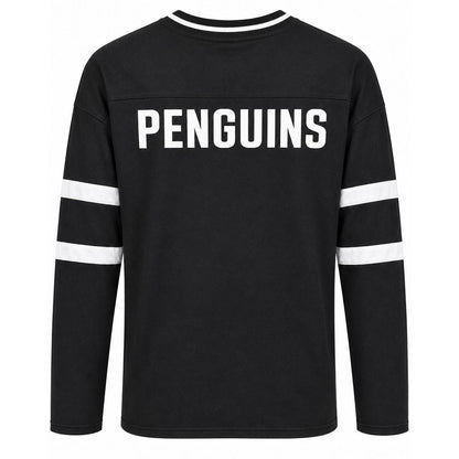 Pittsburgh Penguins Starter Black Line Up Long Sleeve V-Neck Tee