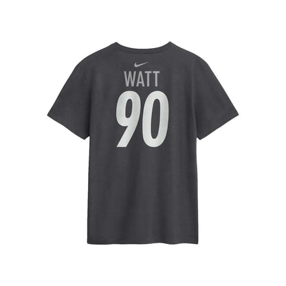 Youth T.J. Watt #90 Pittsburgh Steelers Nike Anthracite Name & Number Tee