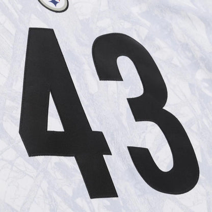 Troy Polamalu #43 Pittsburgh Steelers 2005 White Ghosted Fashion Jersey