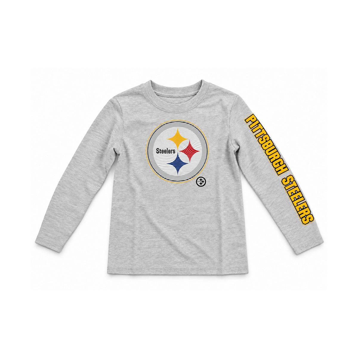 Pittsburgh Steelers Waves Boys Long Sleeve Tee