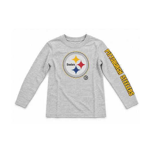 Pittsburgh Steelers Waves Boys Long Sleeve Tee