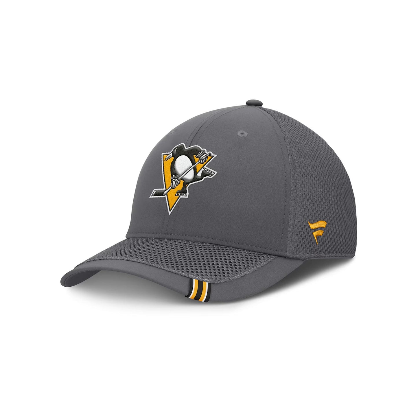 Fanatics Pittsburgh Penguins Gray Clincher Team Stripes Flex Hat