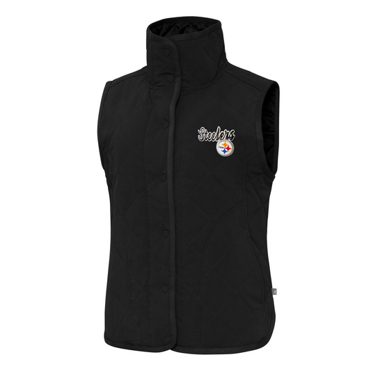 Pittsburgh Steelers Women's Antigua Nomad Quilted Vest