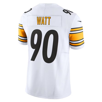Pittsburgh Steelers T.J. Watt #90 Nike White Vapor F.U.S.E. Limited Jersey