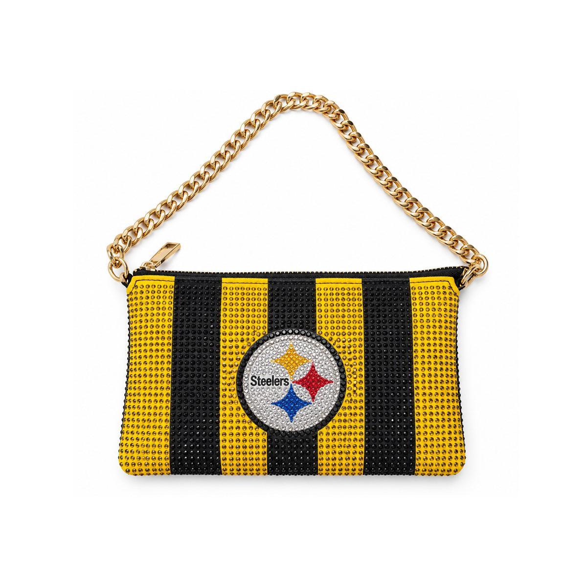Pittsburgh Steelers Rhinestone Fabgating Wristlet