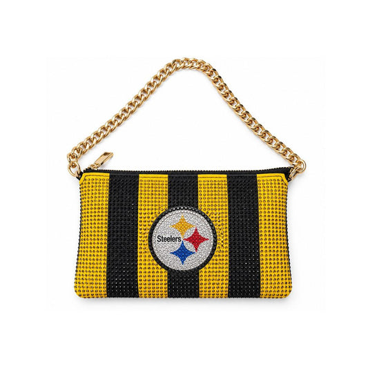 Pittsburgh Steelers Rhinestone Fabgating Wristlet