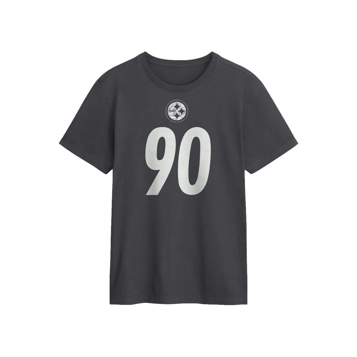 Youth T.J. Watt #90 Pittsburgh Steelers Nike Anthracite Name & Number Tee
