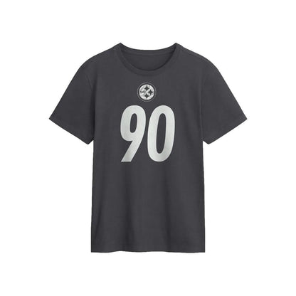 Youth T.J. Watt #90 Pittsburgh Steelers Nike Anthracite Name & Number Tee