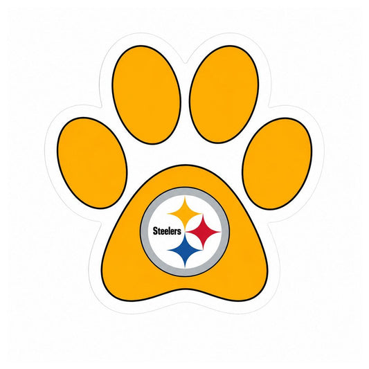Pittsburgh Steelers Paw Print 3" Sticker