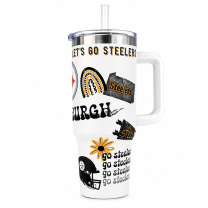 Pittsburgh Steelers 40oz Colossal Logo Scatter Tumbler
