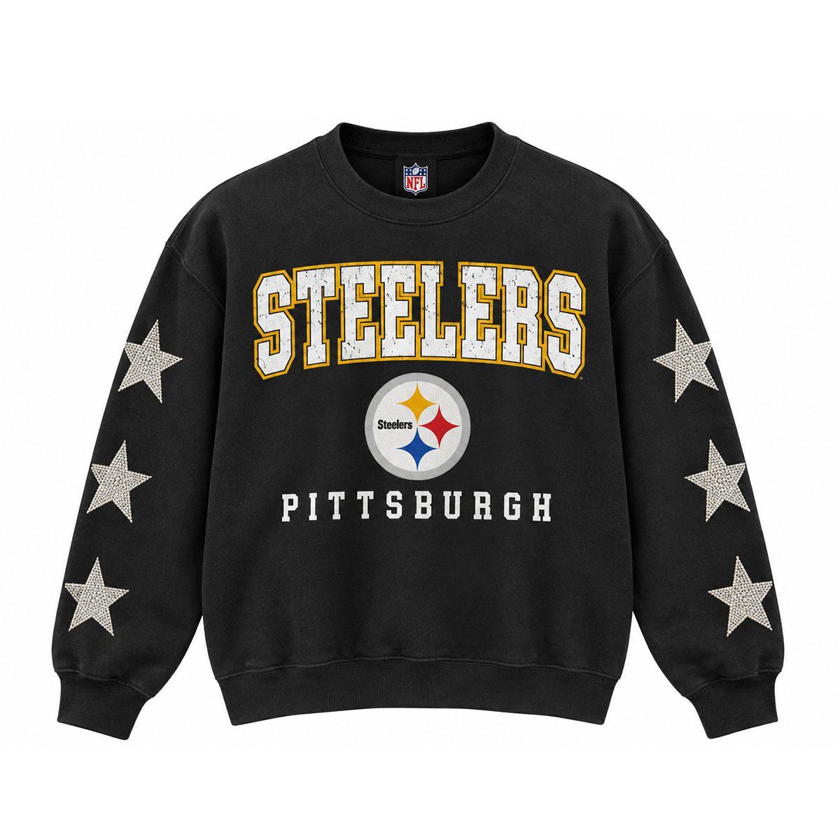 Pittsburgh Steelers Football Pullover Oversized Sweatshirt