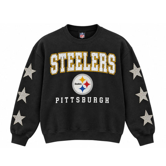 Pittsburgh Steelers Football Pullover Oversized Sweatshirt