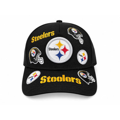 Pittsburgh Steelers All Over Logo 9FORTY M-Crown Adjustable A-Frame Hat