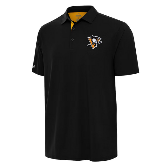 Pittsburgh Penguins Antigua Black & Gold Era Polo