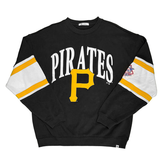 Pittsburgh Pirates Women's Striped Sleeve Crew Neck