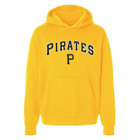 Stitches Pittsburgh Pirates Gold Wordmark Pullover Hoodie