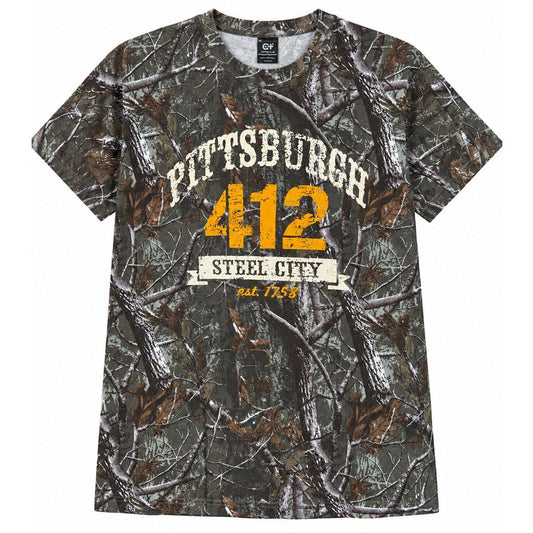 412 Steel City Dark Tree Camo Tee