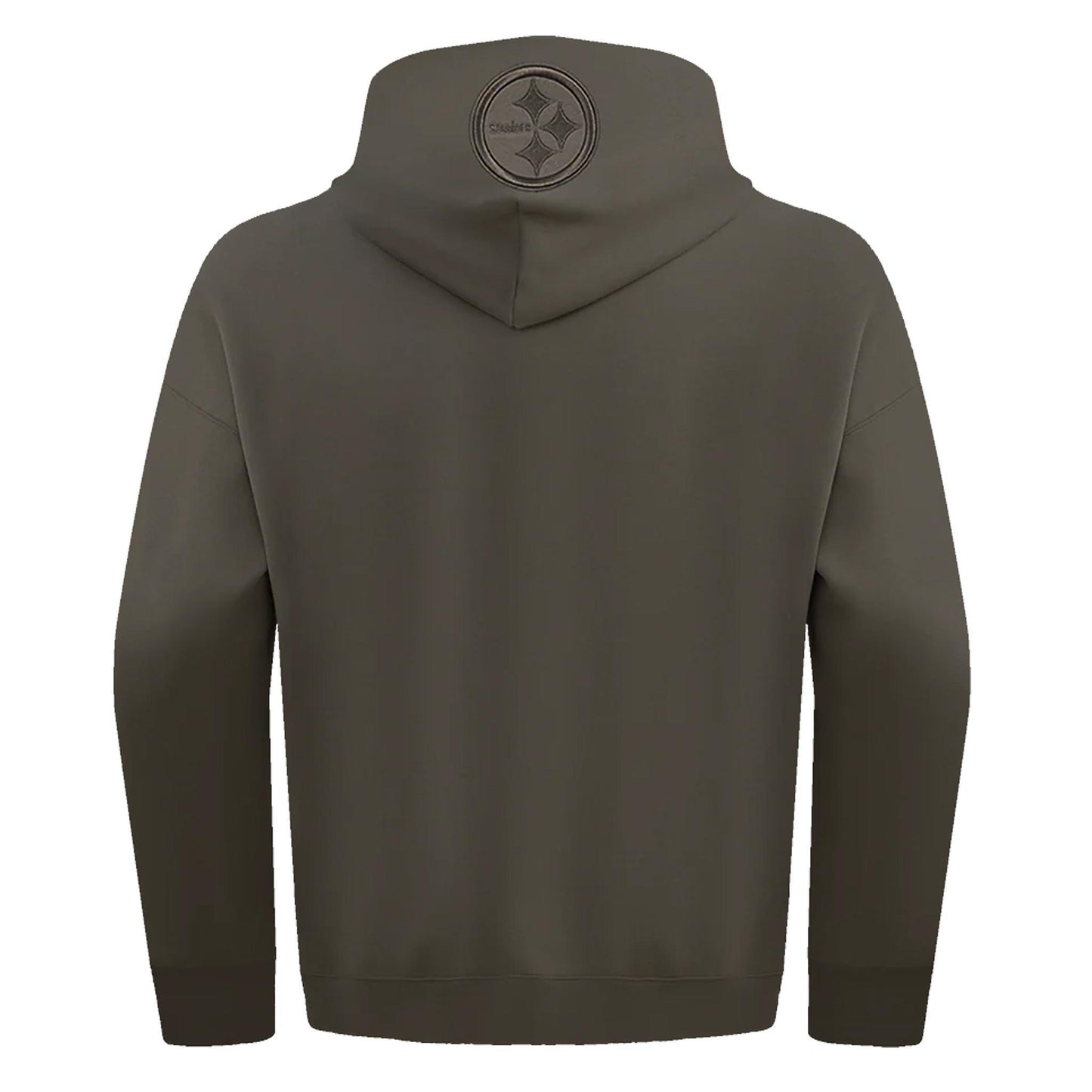 Pittsburgh Steelers Dark Taupe Drop Shoulder Pullover Hoodie