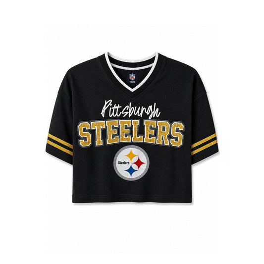 Pittsburgh Steelers Youth Sequin Cropped Top
