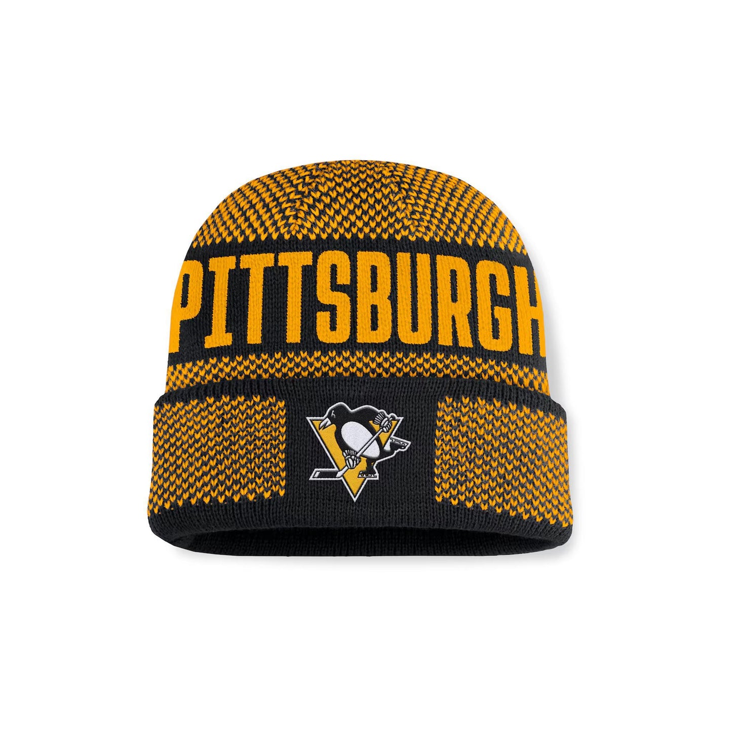 Pittsburgh Penguins Fanatics Fundamentals Shelter Cuffed Knit Hat
