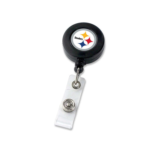 Pittsburgh Steelers Black Plastic Badge Holder