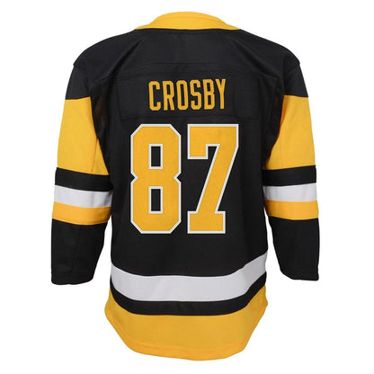 Sidney Crosby #87 Pittsburgh Penguins Outerstuff Youth Home Captain's Patch Premier Jersey