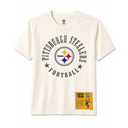 Pittsburgh Steelers Football Youth Cream Tee