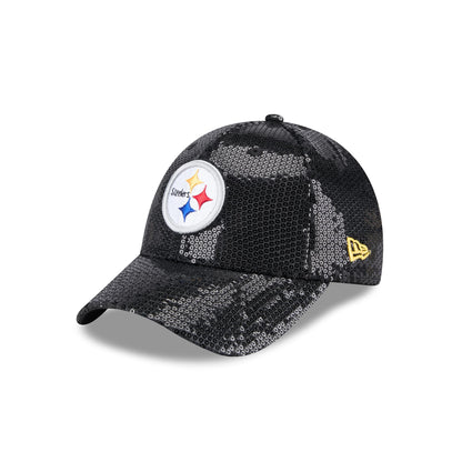 Pittsburgh Steelers Women's 9FORTY Black Sequin Adjustable Hat