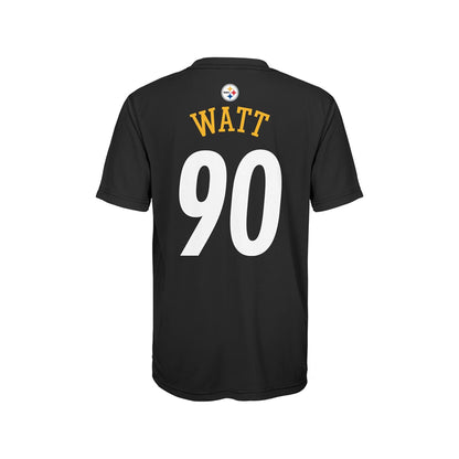 T.J. Watt Pittsburgh Steelers Youth Mainliner Player Name & Number Tee