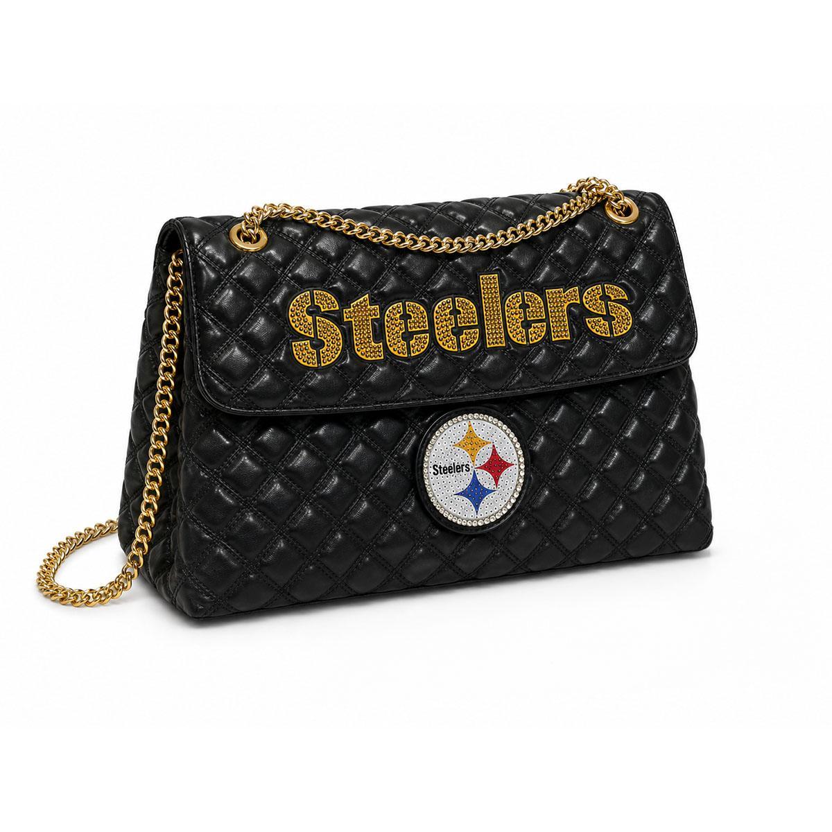 Pittsburgh Steelers Women's Vegan Leather Oversized Tote Bag