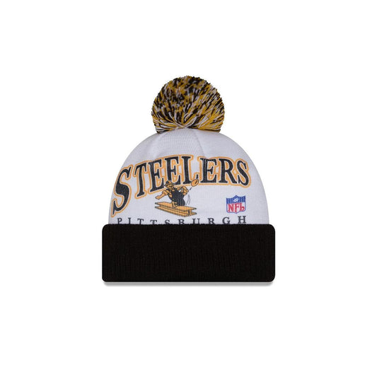 Pittsburgh Steelers Youth New Era Spirit Pom Knit Beanie