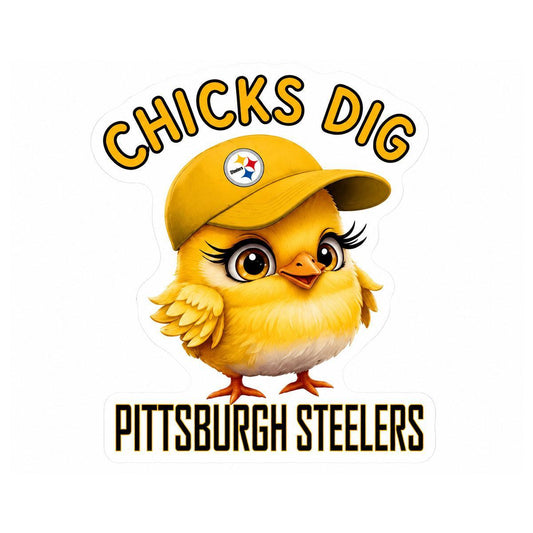 Chicks Dig Pittsburgh Steelers 3" Sticker