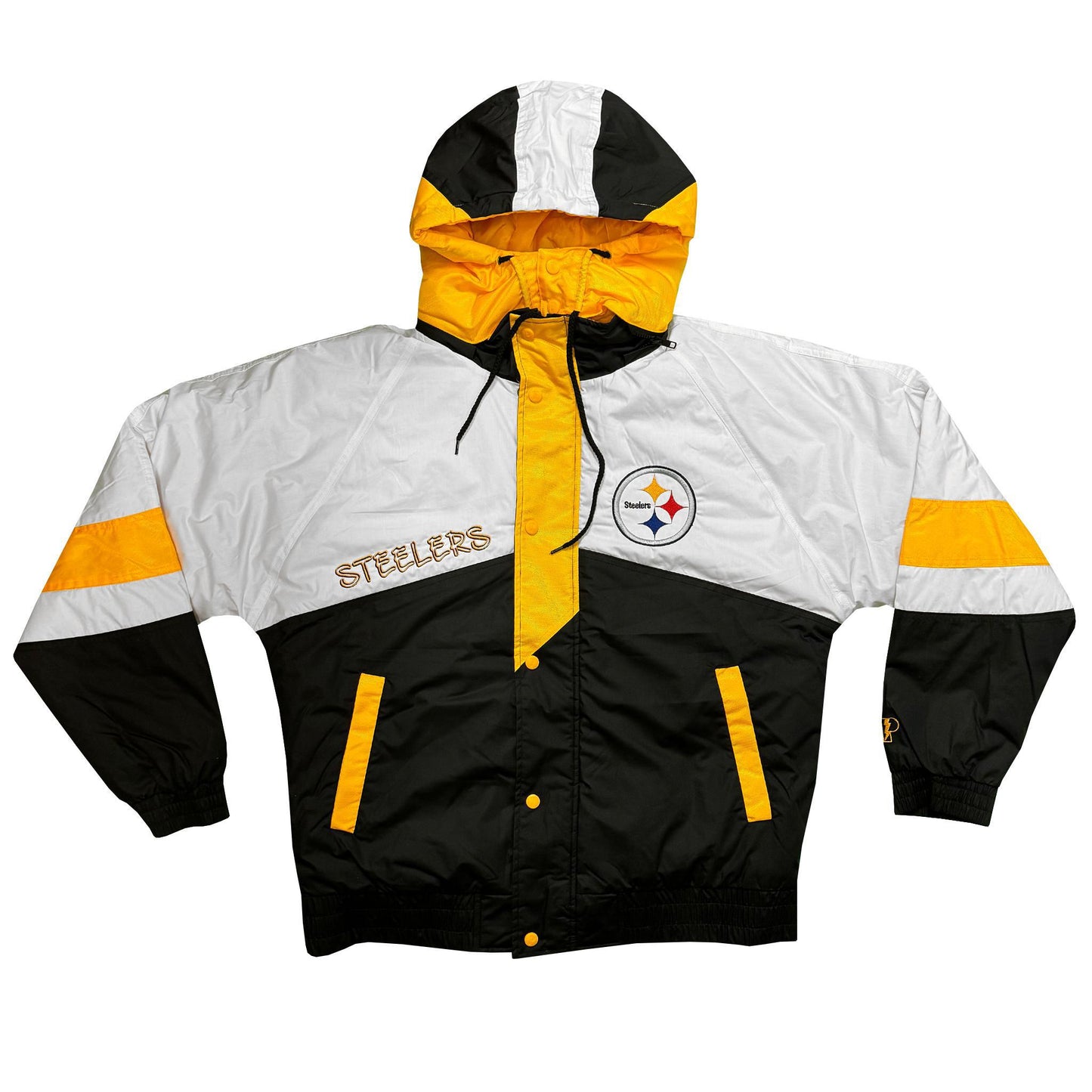 Pittsburgh Steelers Pro Player Vintage Style Hooded Puff Jacket