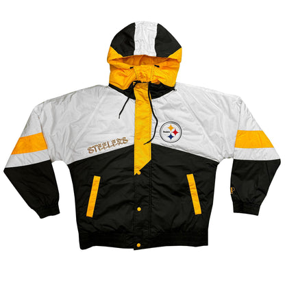 Pittsburgh Steelers Pro Player Vintage Style Hooded Puff Jacket