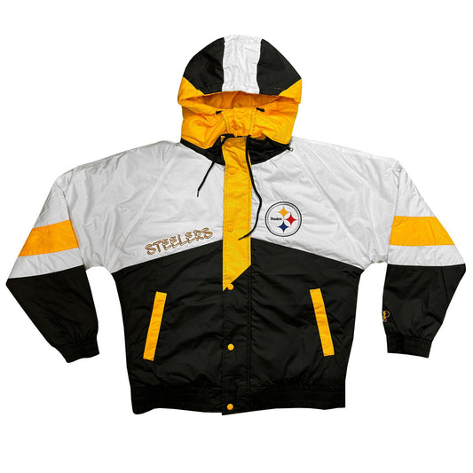 Pittsburgh Steelers Pro Player Vintage Style Hooded Puff Jacket