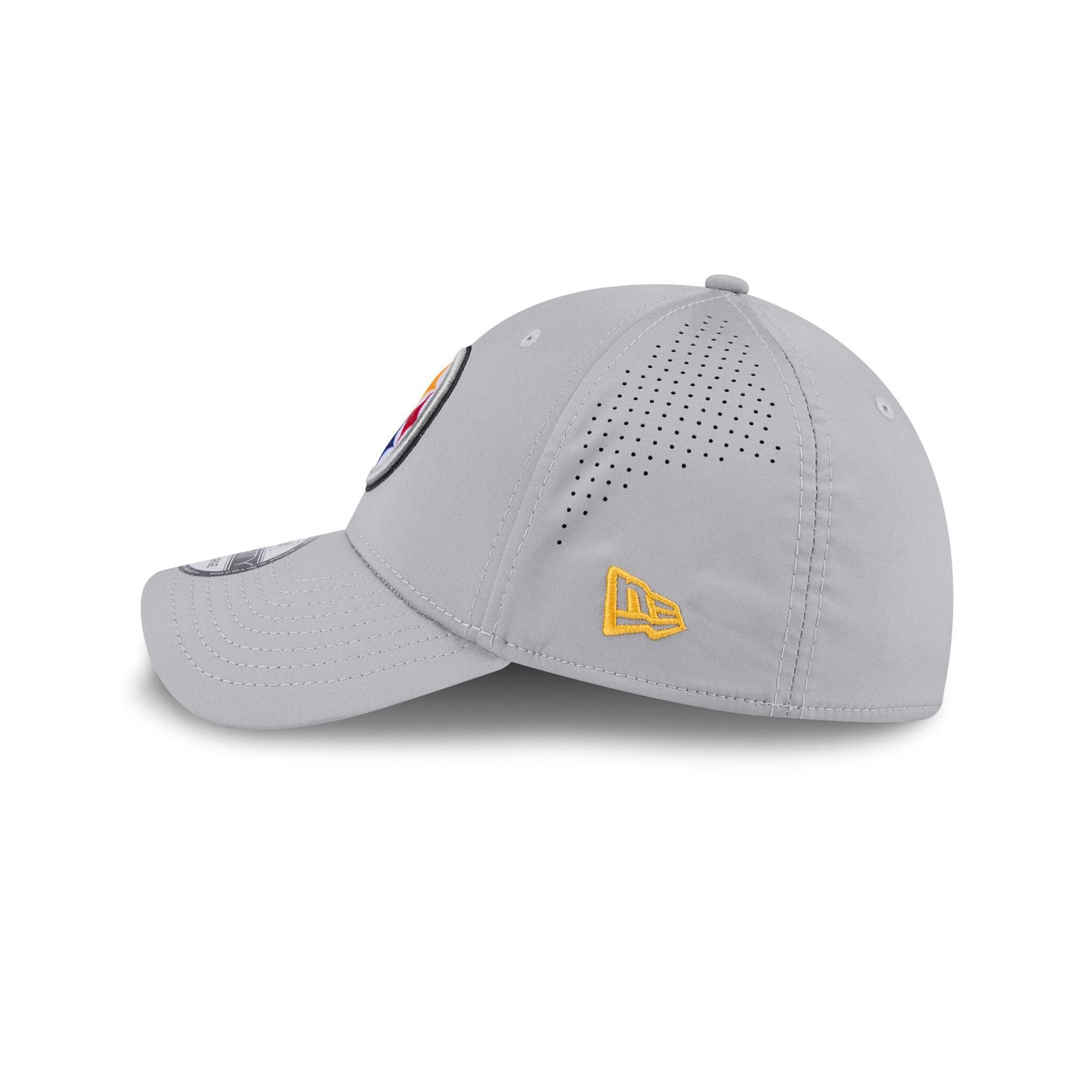 Pittsburgh Steelers New Era Perforated Gray 39THIRTY Flex Fit Hat