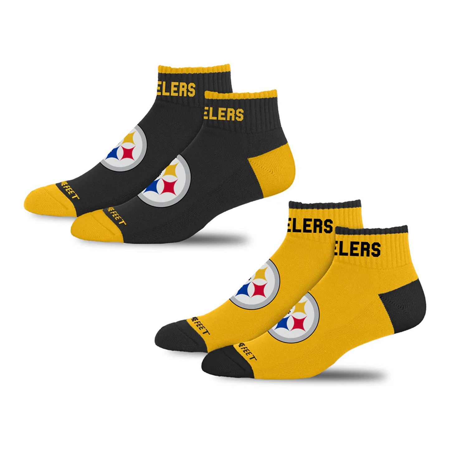 Pittsburgh Steelers Front & Center Sock 2-Pack